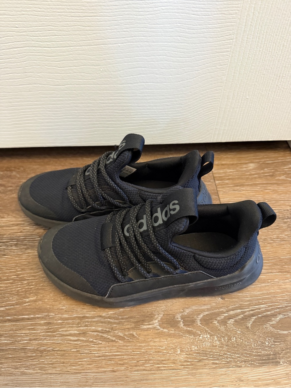 adidas Lite Racer Adapt Core Black Slip On Shoes, Kids Size 3